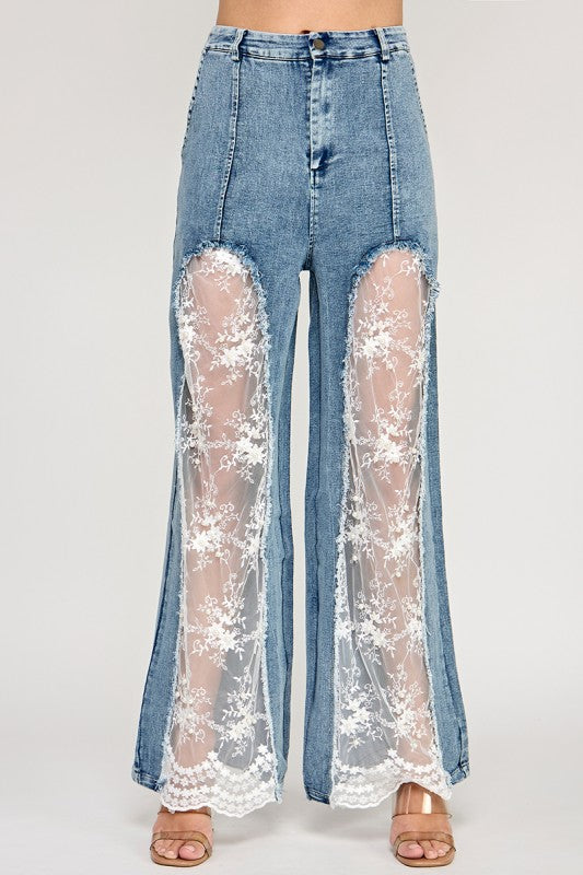 White Lace Pants