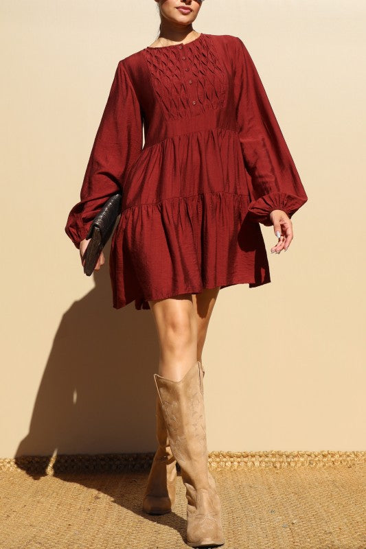 Pre-order July 18 Burgundy Sunset Mini Dress
