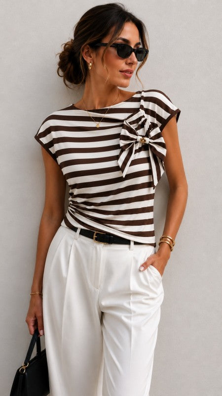 Brown Stripe T-Shirt