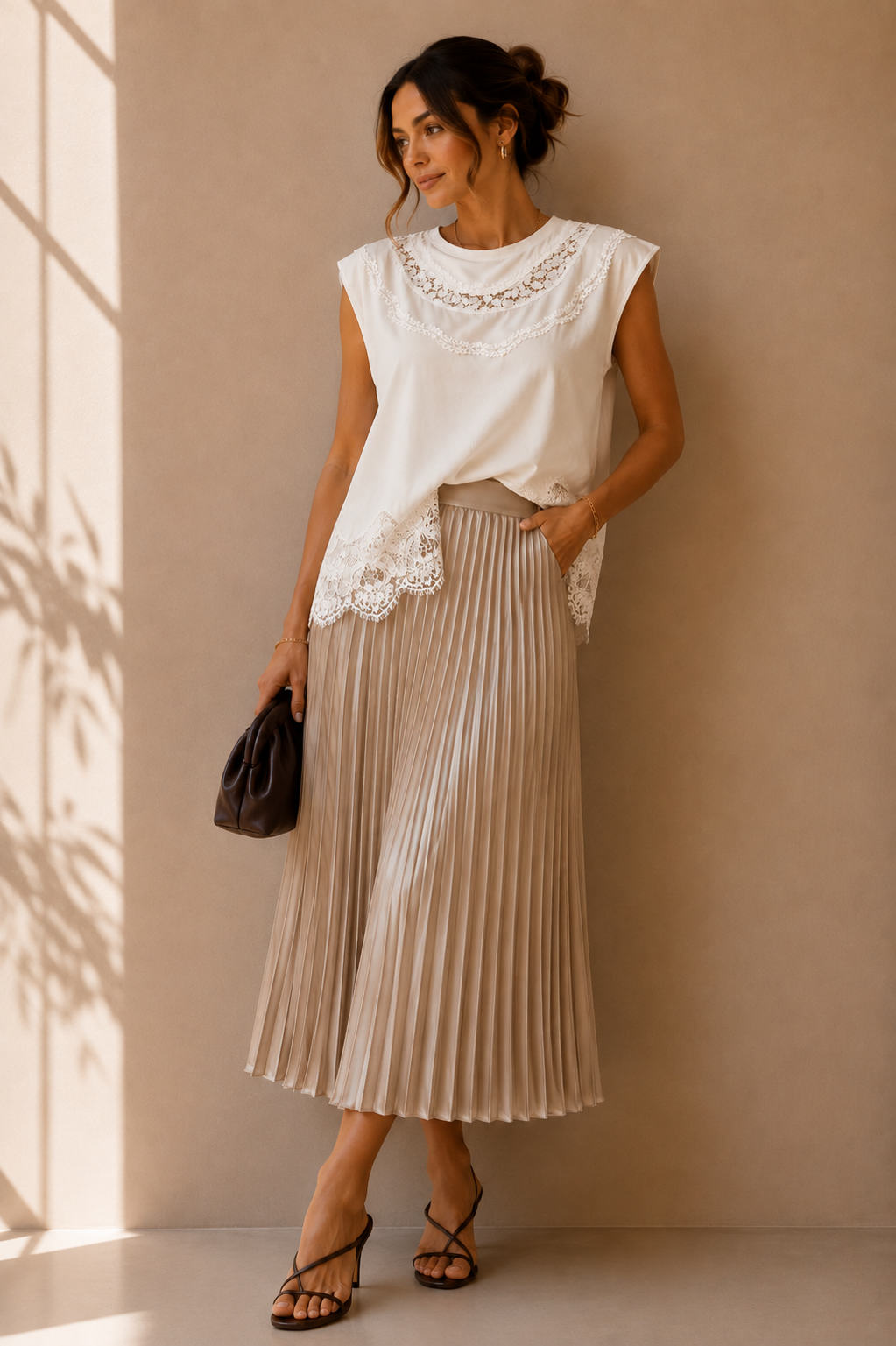 Beige Maxi Skirt