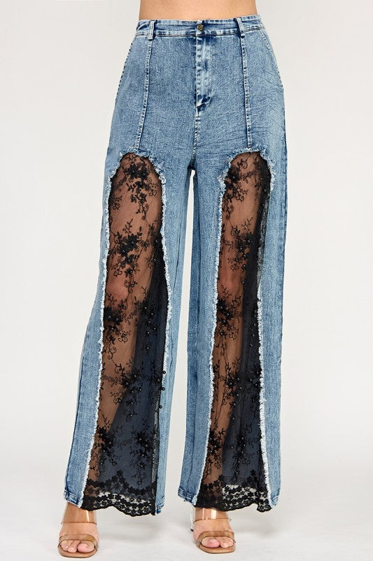 Black Lace Pants