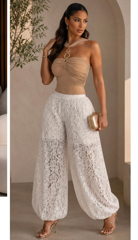 Pre-Order June 8 White Lace Pant