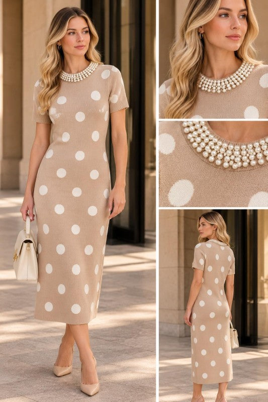 Pre-order Nov 2 Taupe Sweater Midi Dress
