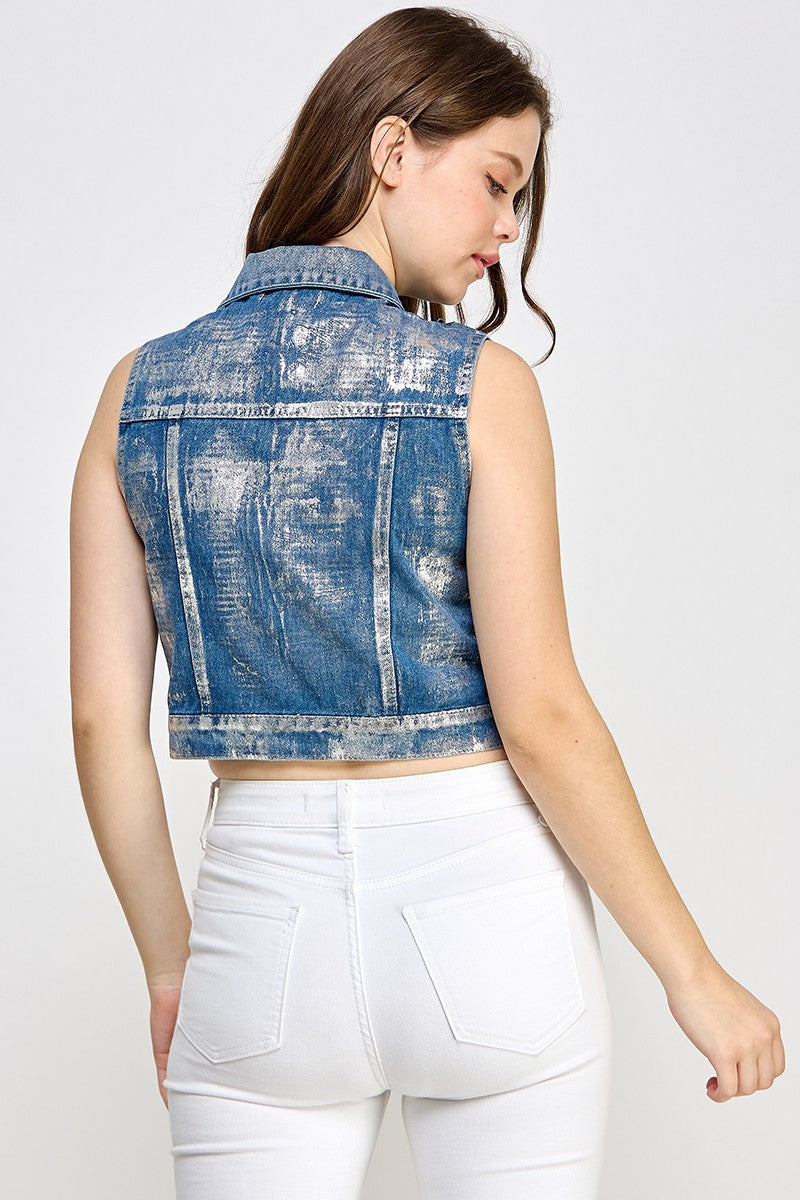 Foil Dark Denim Jacket.