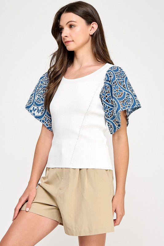 Blue Corduroy T-Shirt