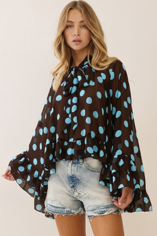 Pre-order July 13 Chiffon Ruffle Blouse