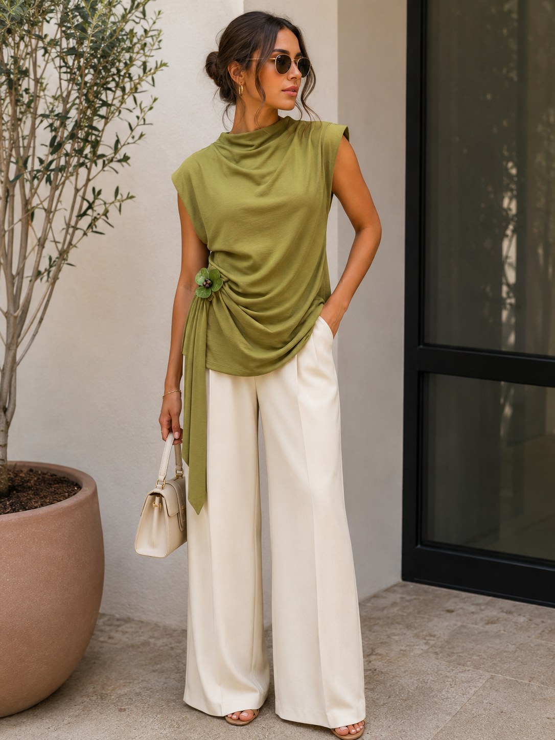 Olive Elegant Blouse
