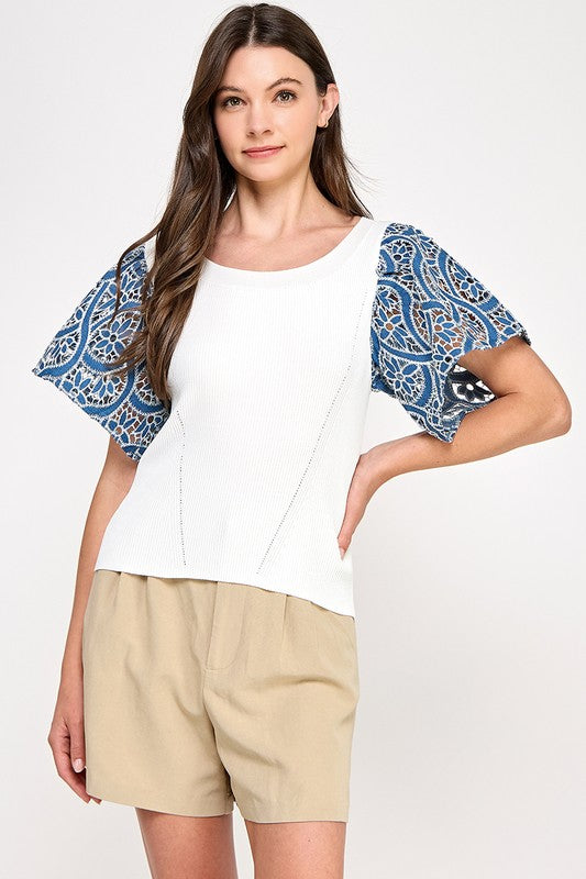 Blue Corduroy T-Shirt