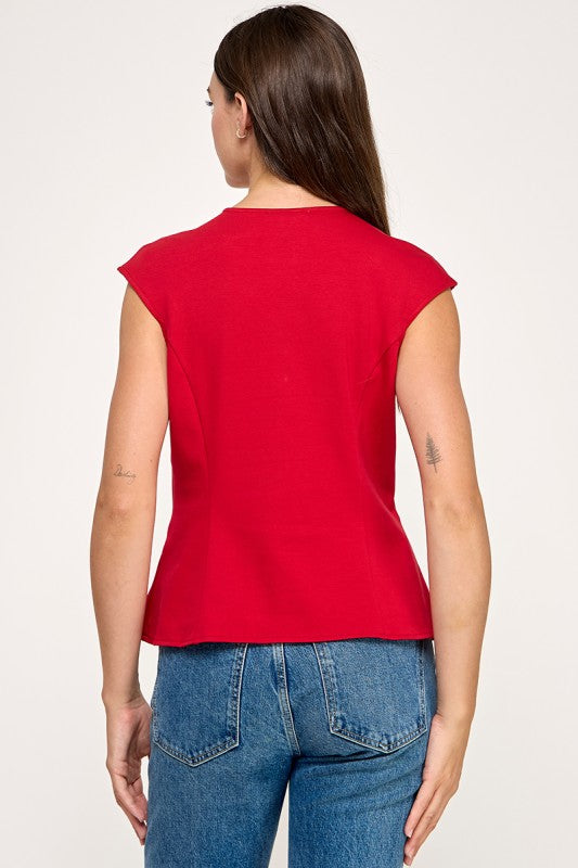 Pre-order Agosto 30 Red Gold Botton Vest