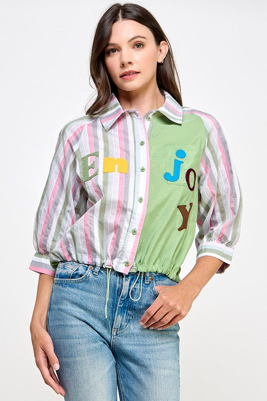 Green Joy Graphic Shirt