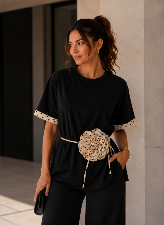 Black Polka Top