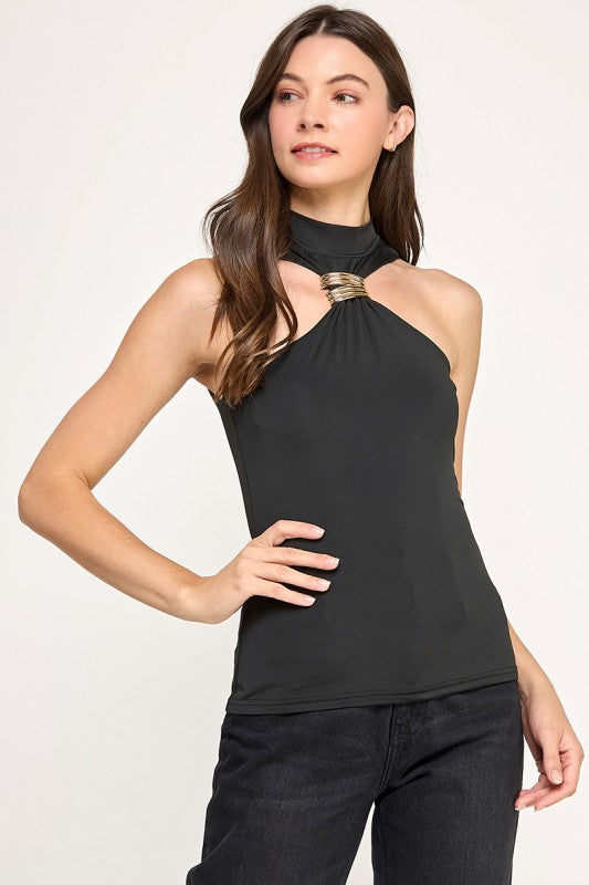 Pre-order Oct 18 Black Turtle Neck Top