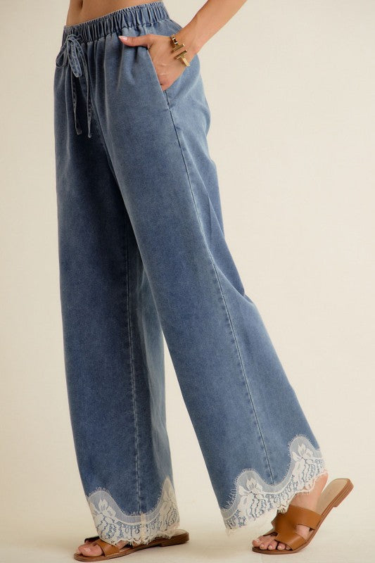 High Rise Denim Pants