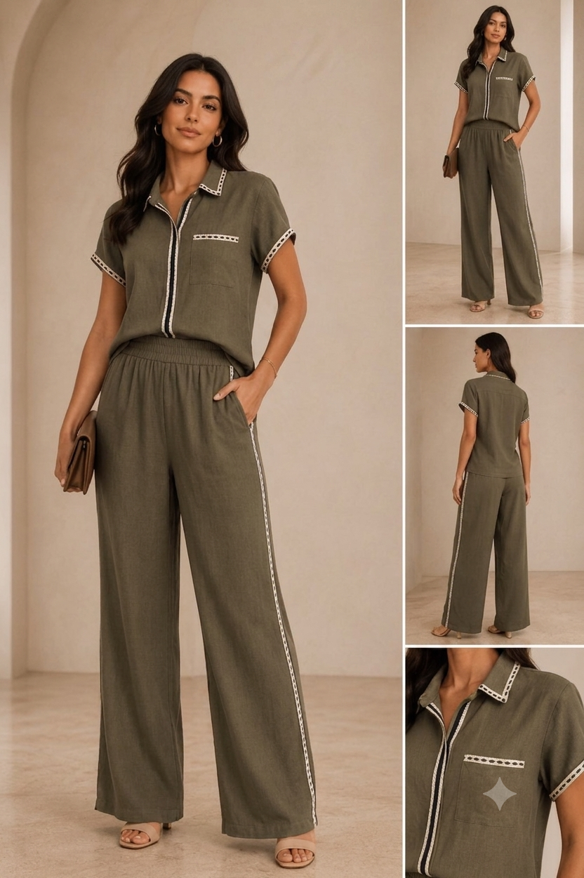 Olive Linen Set