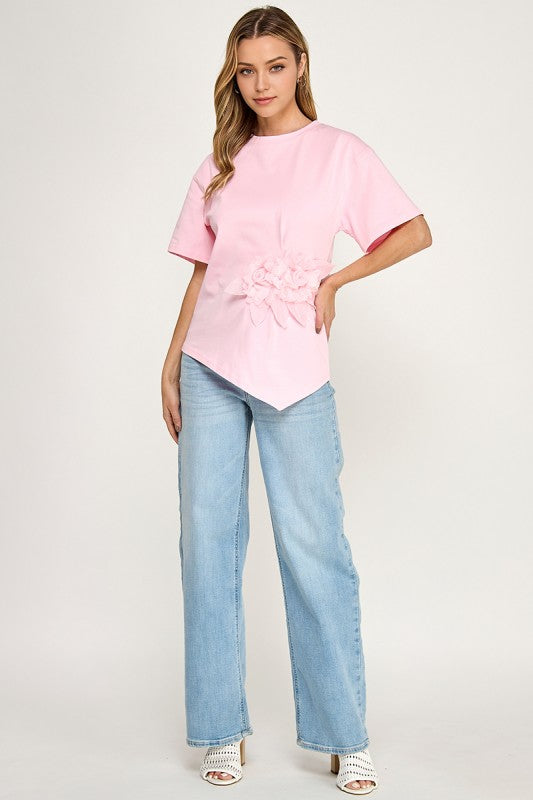 Pink Unbalance T-Shirt