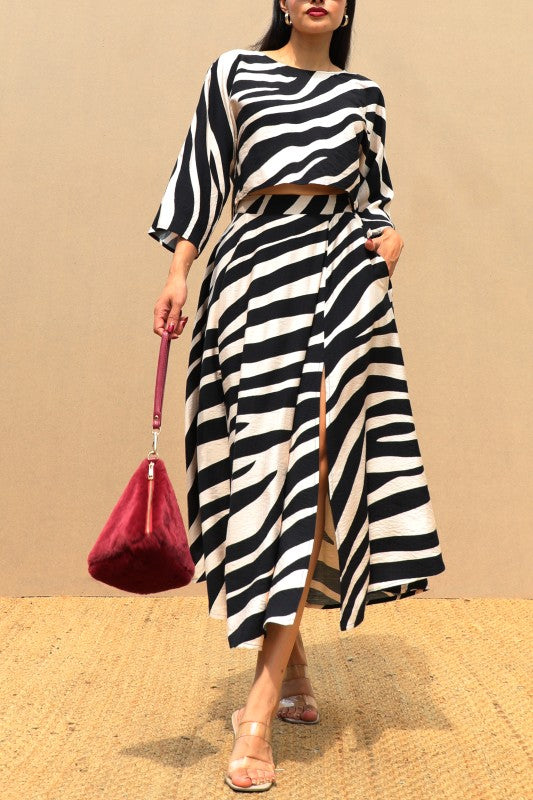 Zebra Top & Skirt Set (true size)