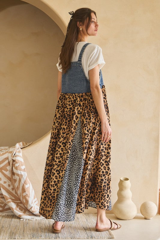 Pre-order August 24 Animal Print Denim Dress