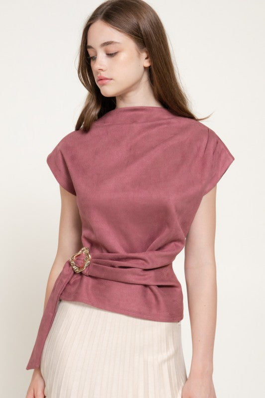 Pre-order August 24 Rose Suede Top