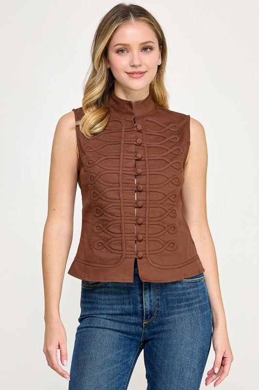 Pre-order Oct 12 Brown Military Vest