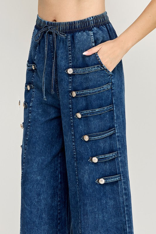 Pre-order Sept 21 Dark Denim Military Pants