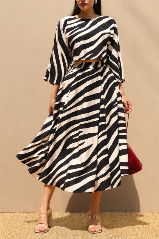 Zebra Top & Skirt Set (true size)