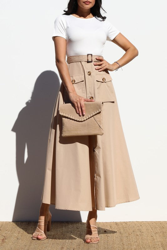 Taupe Midi Dress