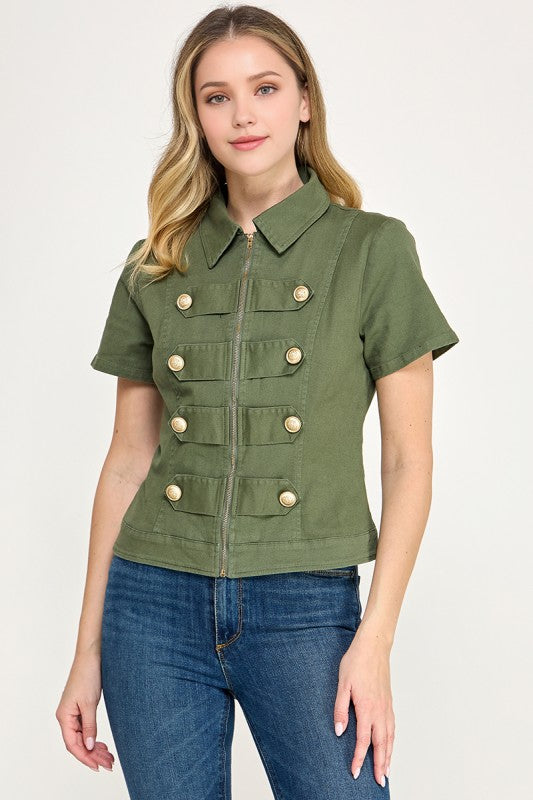 Pre-order Oct 26 Olive Napoleon Jacket