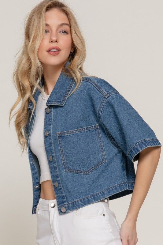 Pre-order June 29 Short Sleeve Denim Jacket