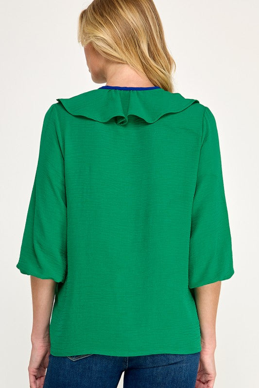 Green Woven Top
