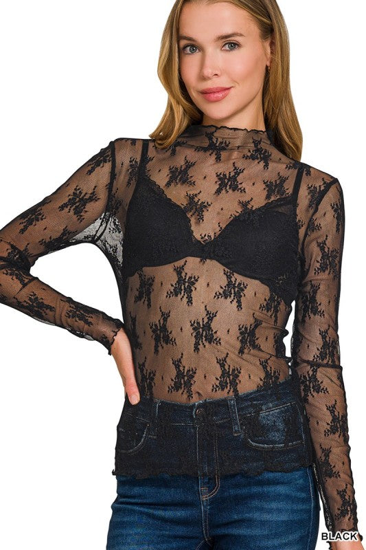 Pre-orden Mayo 12 Black Lace Top