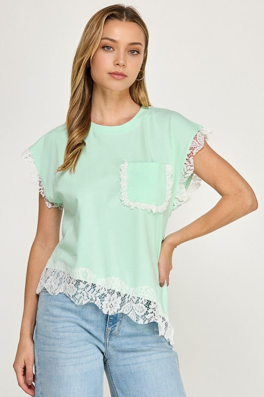 Mint Unbalance Shirt