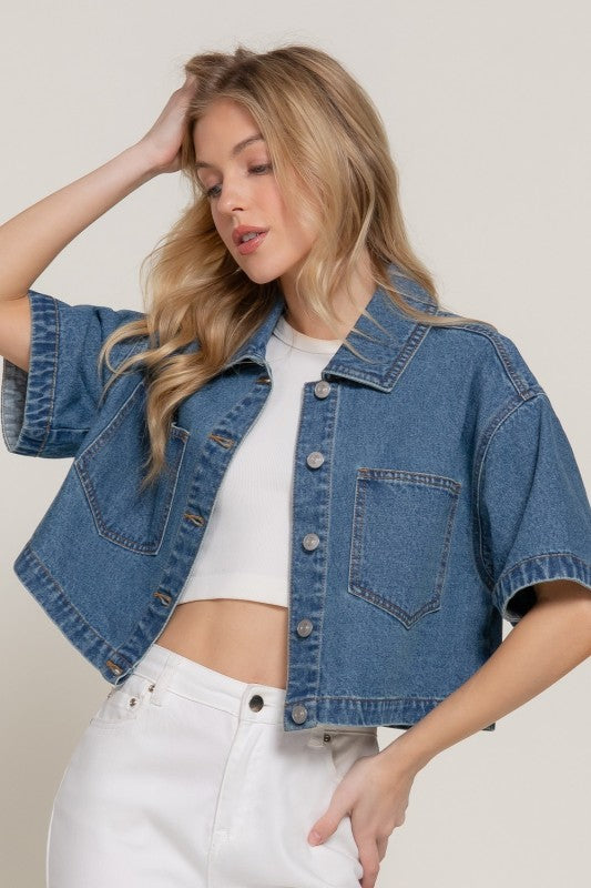 Pre-order June 29 Short Sleeve Denim Jacket