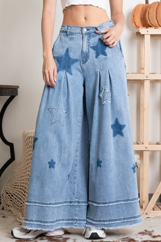 Star Wide Leg Denim