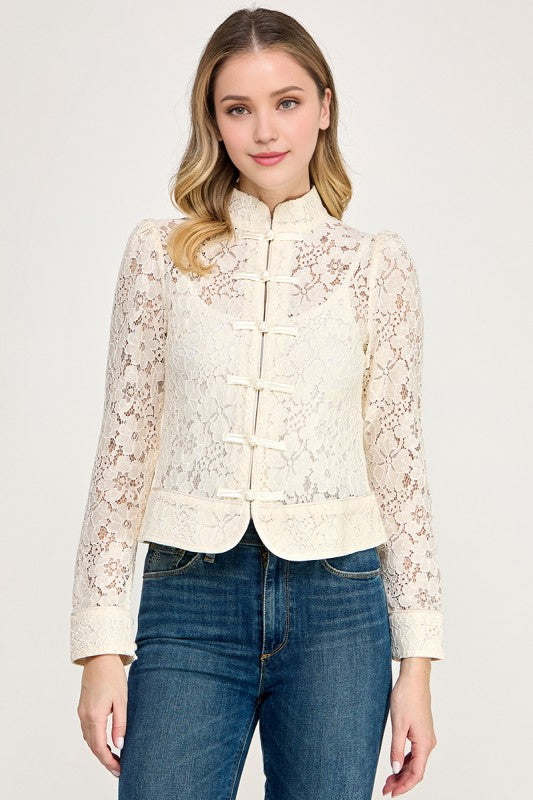 Pre-order Nov 2 Cream Lace Top