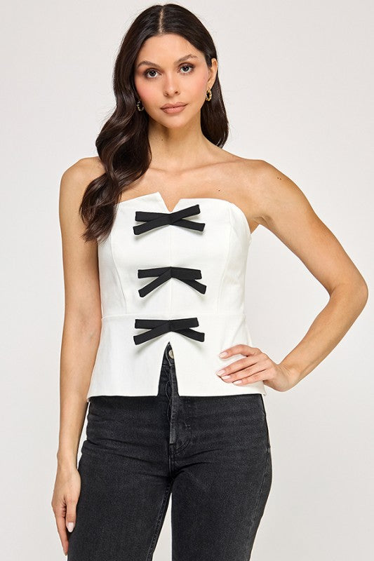 Off White Mini Bow