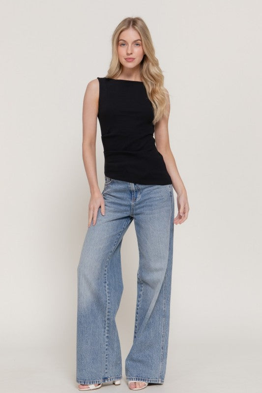 Pre-order June 29 Black Asymmetric Top
