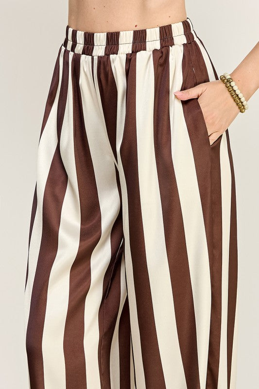 Pre-order Agosto 3 Brown/Ivory Jogger Pant