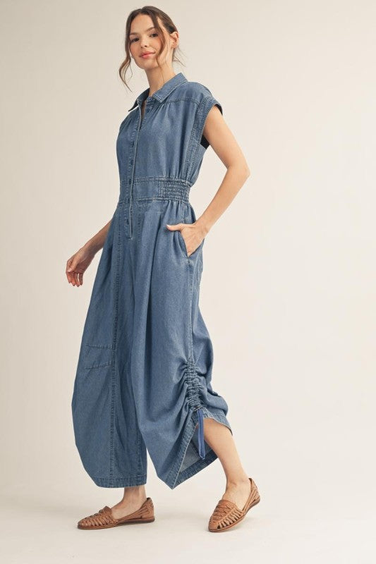 Pre-order June 29 Amelia Denim Jumpsuit