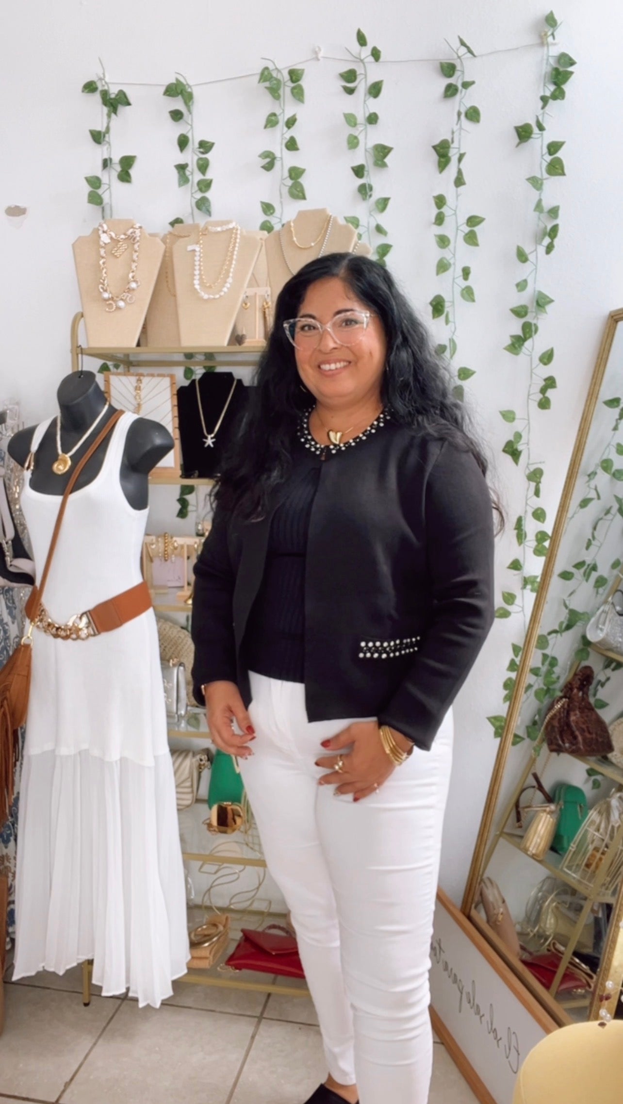 Black Rhinestone Cardigan