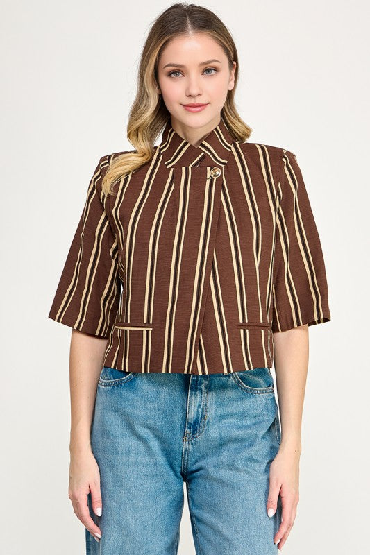 Pre-order Nov 2 Brown Stripe Jacket