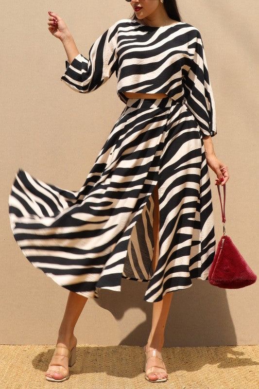 Zebra Top & Skirt Set (true size)