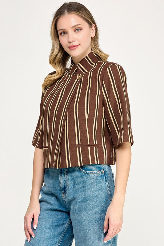 Pre-order Nov 2 Brown Stripe Jacket