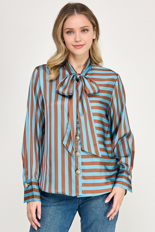 Pre-order Oct 26 Stripe Satin Top