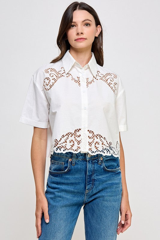 White Lace Shirt