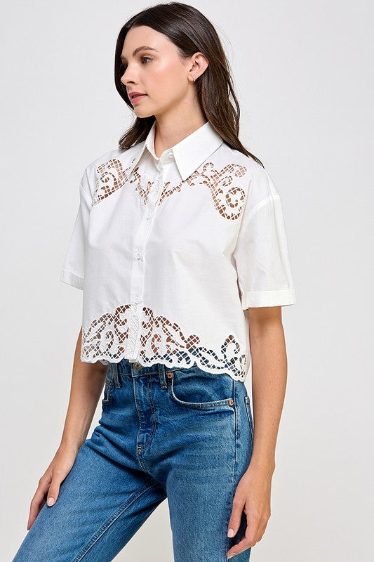 White Lace Shirt