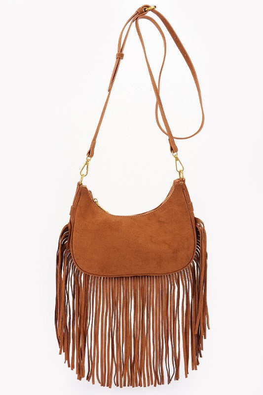 Suede Cross Body Bag