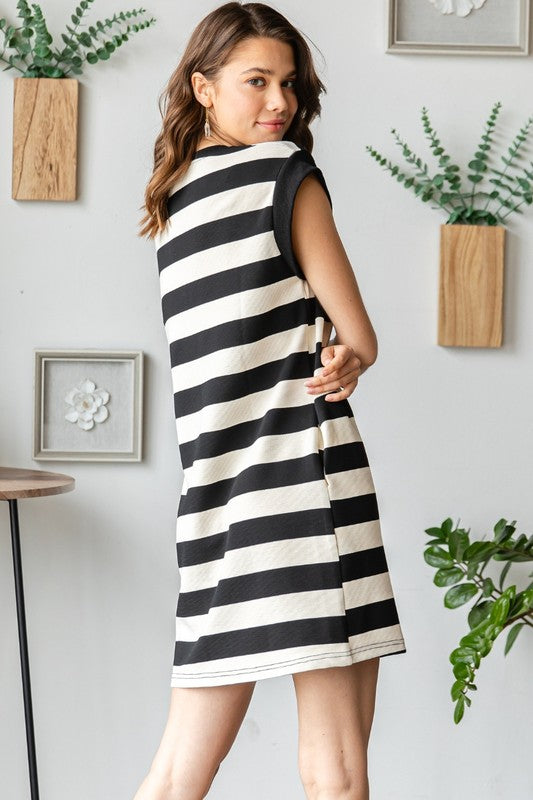 Bold Stripe Pullover Dress