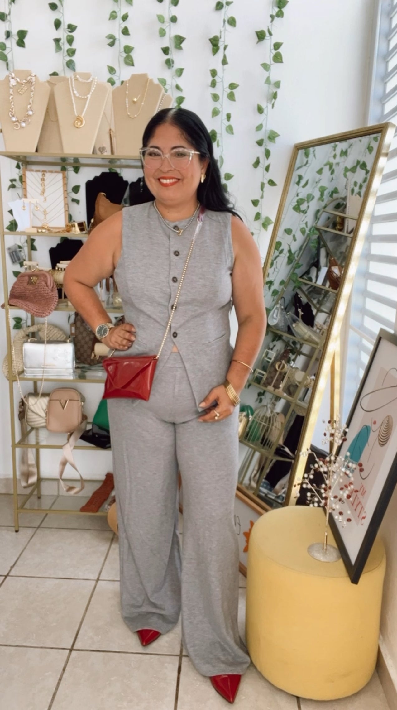 Sunset Set Gray Woven