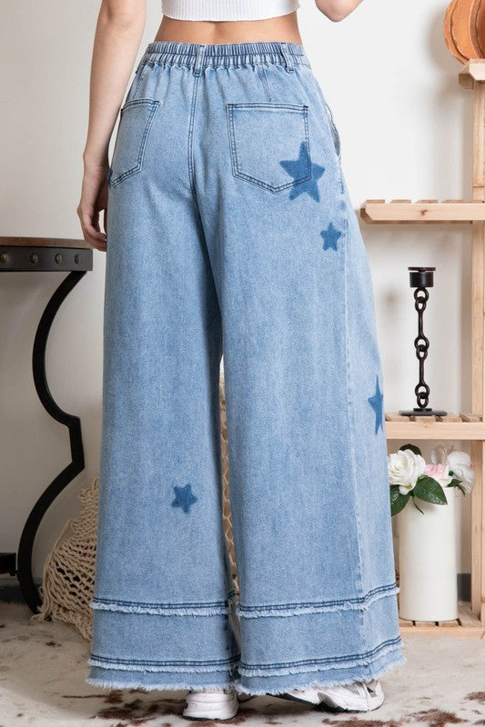 Star Wide Leg Denim