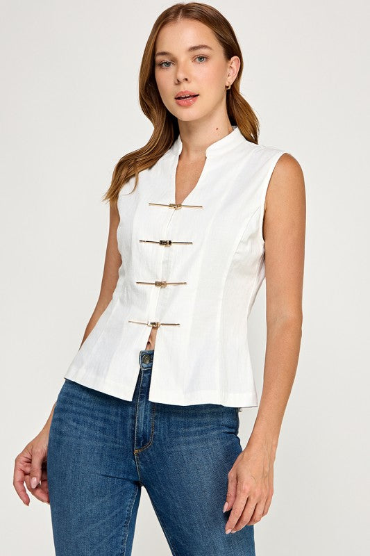 Pre-order Agosto 24 White Napoleon Vest